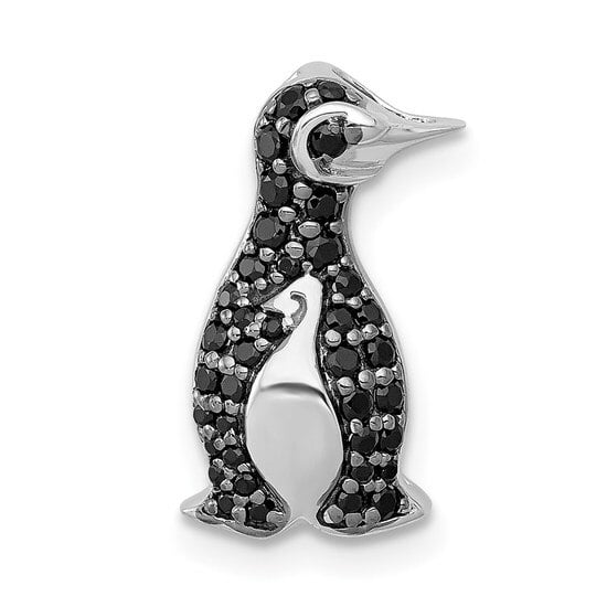 Black Diamond Penguin Stud Earrings 1/4ct 14k White Gold Black Diamond Penguin Stud Earrings 1/4ct 14k White Gold